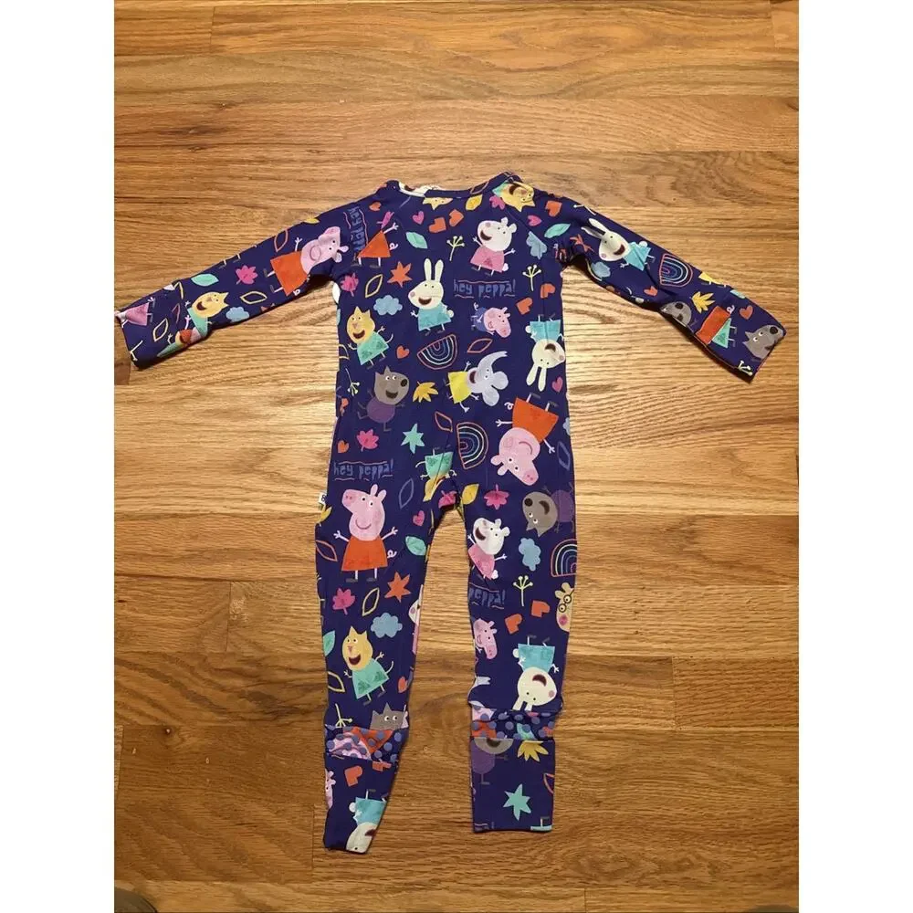 Bums & Roses Peppa Pig Convertible Romper 3-6 Months NWT Bamboo